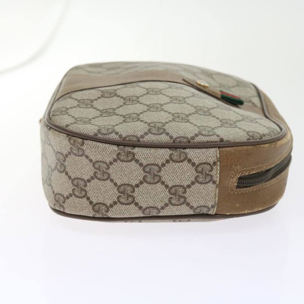 GUCCI GG Supreme Web Sherry Line Clutch Bag Beige Red 89 01 034 Auth bs9231 - Picture 3 of 16